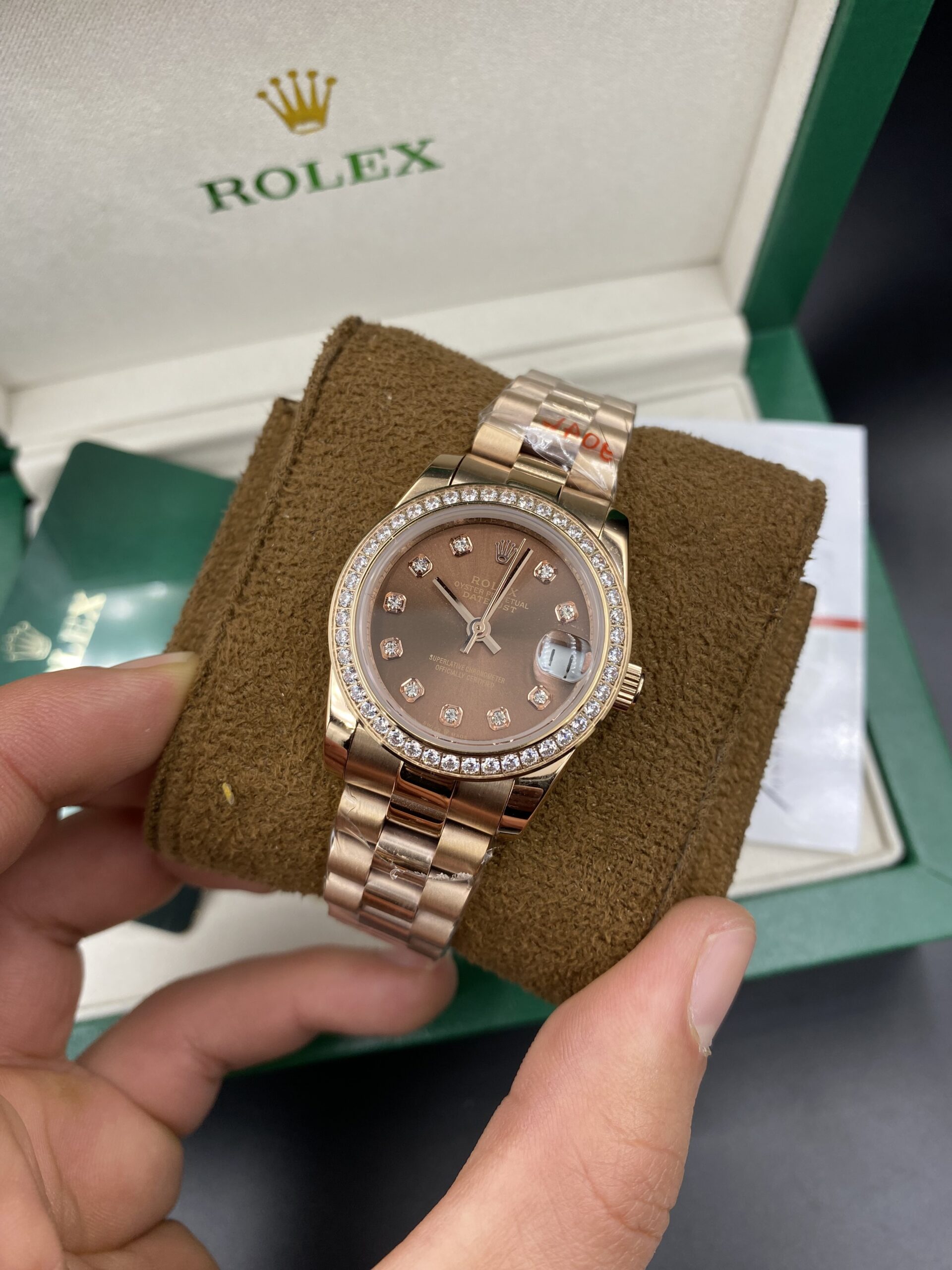 Rolex Date Just Brown Dial 31 mm