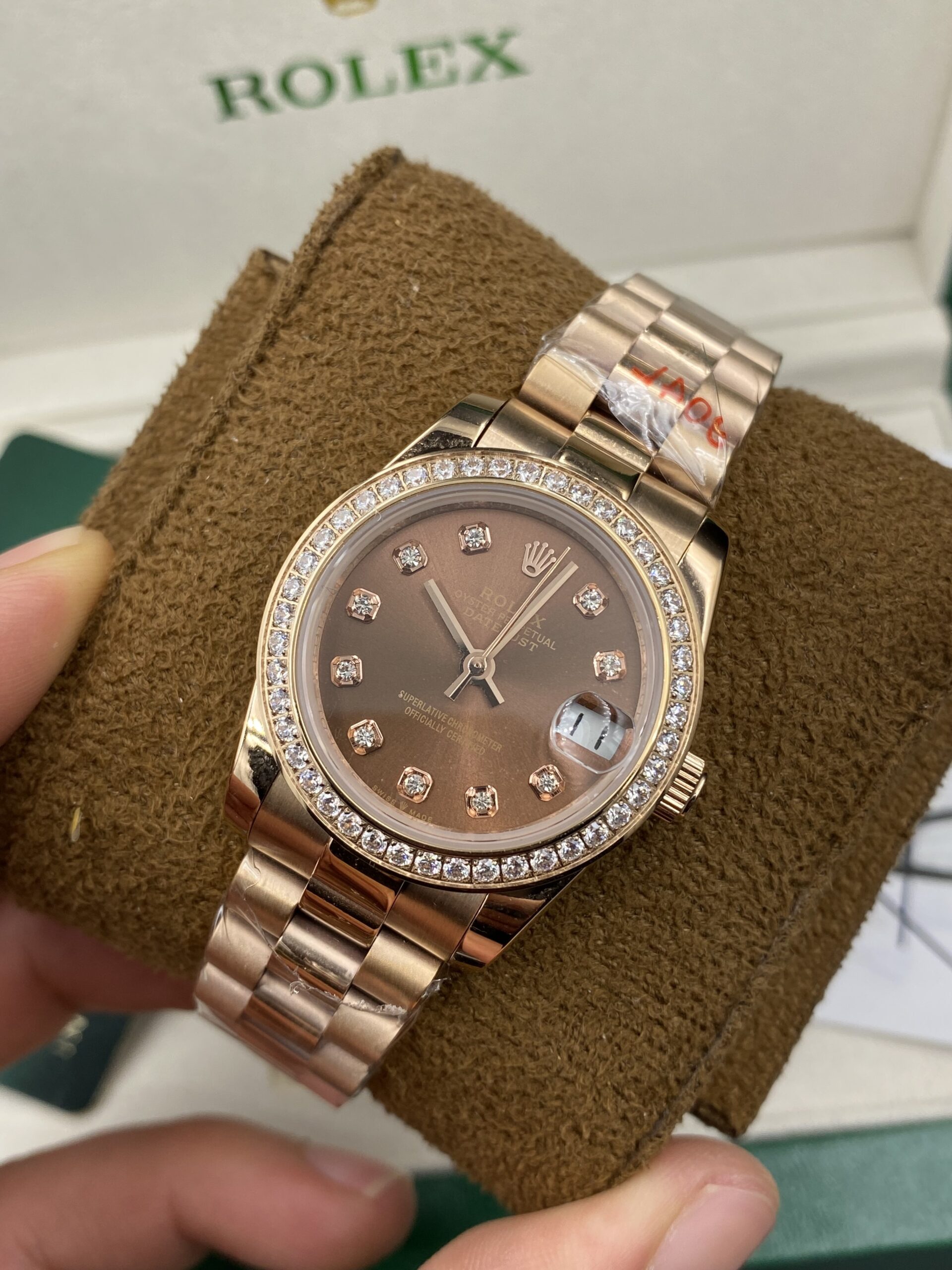 Rolex Date Just Brown Dial 31 mm
