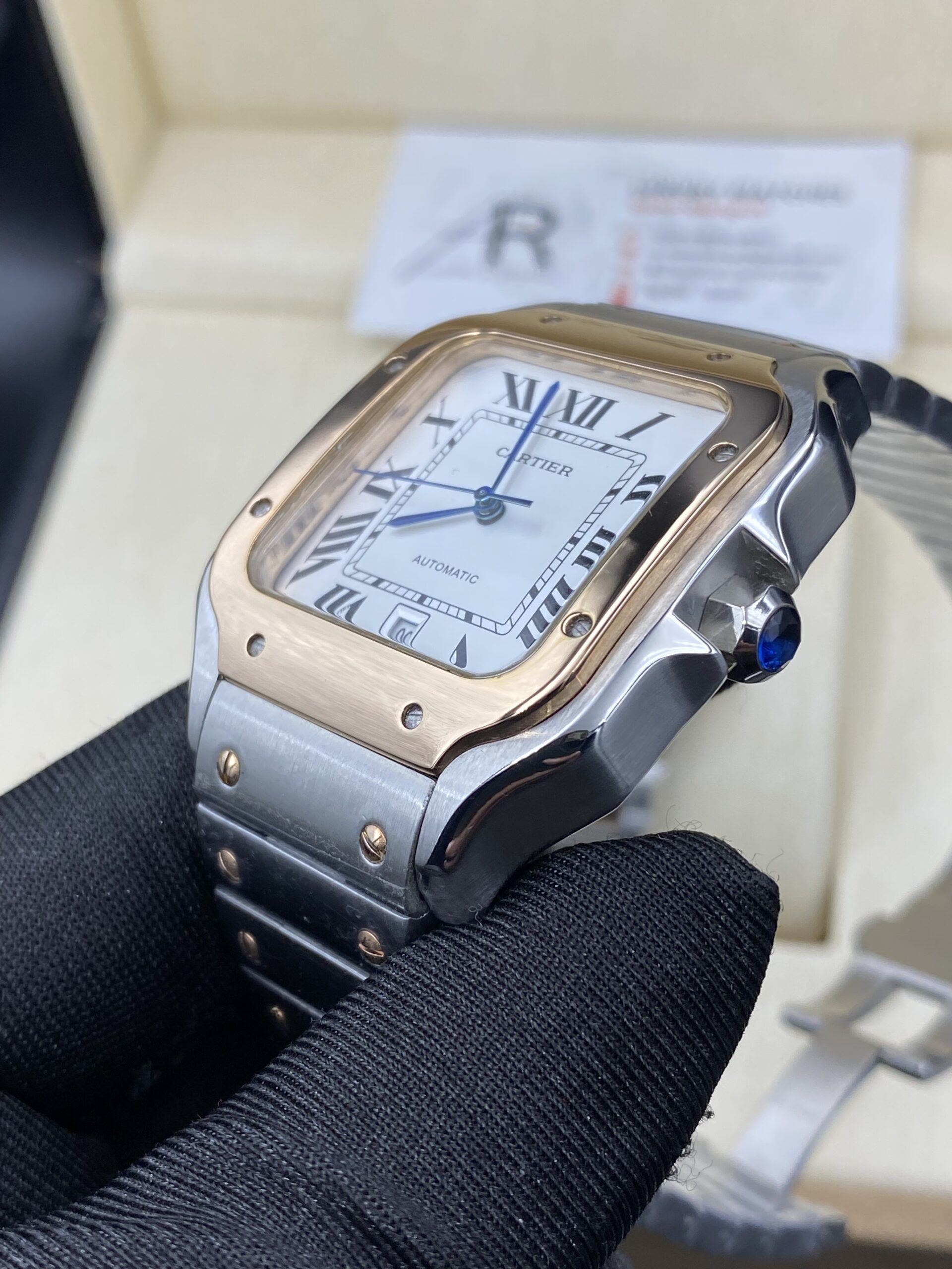 Cartier Santos Two Tone White Dial