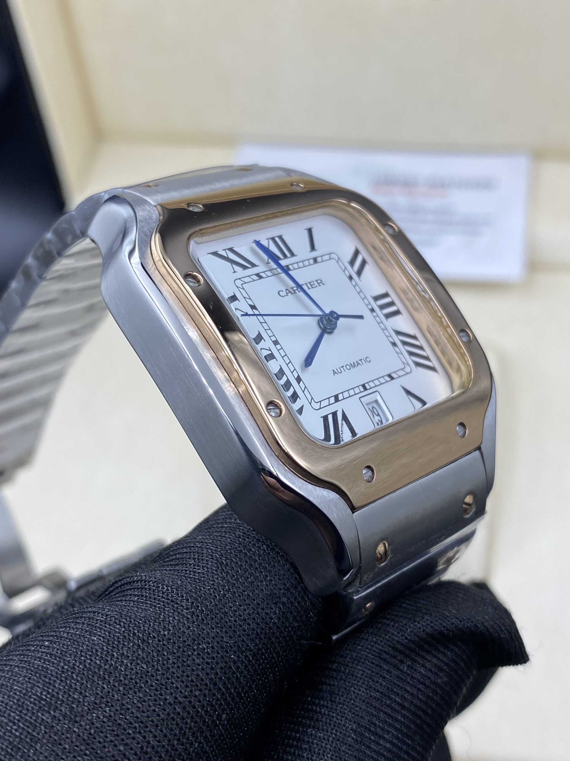 Cartier Santos Two Tone White Dial