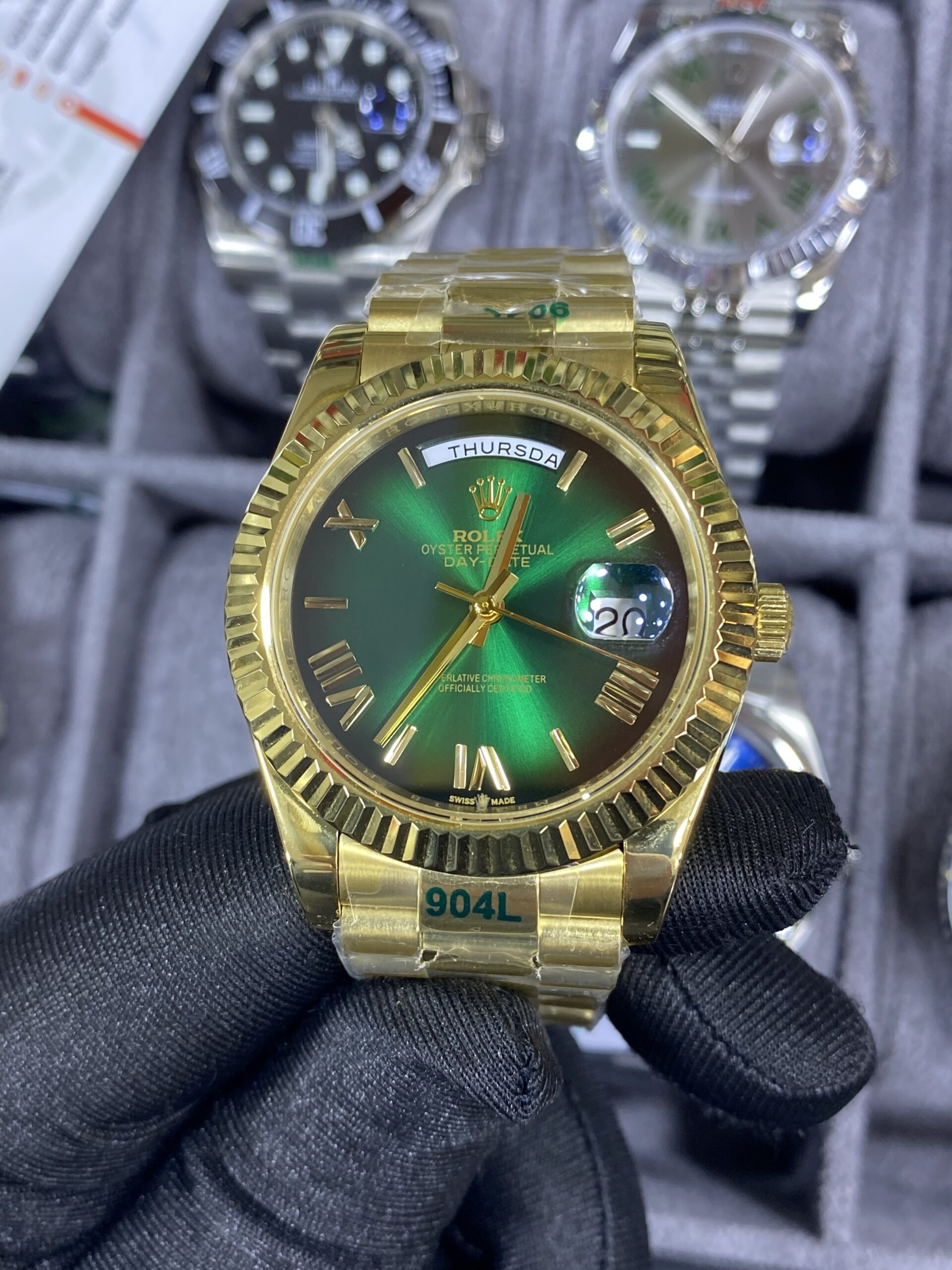 Rolex Day Date Gold Green Dial 41 mm