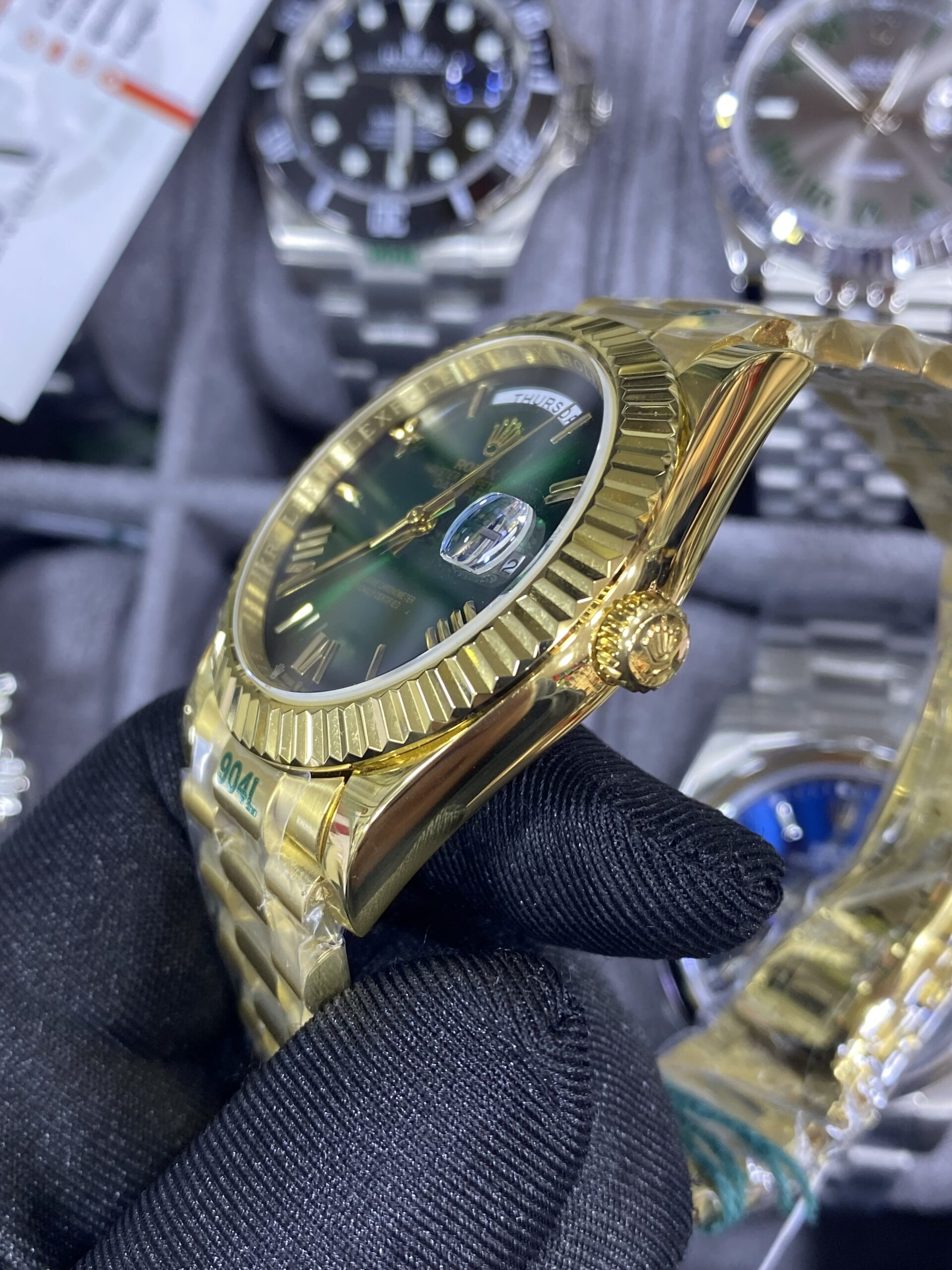 Rolex Day Date Gold Green Dial 41 mm