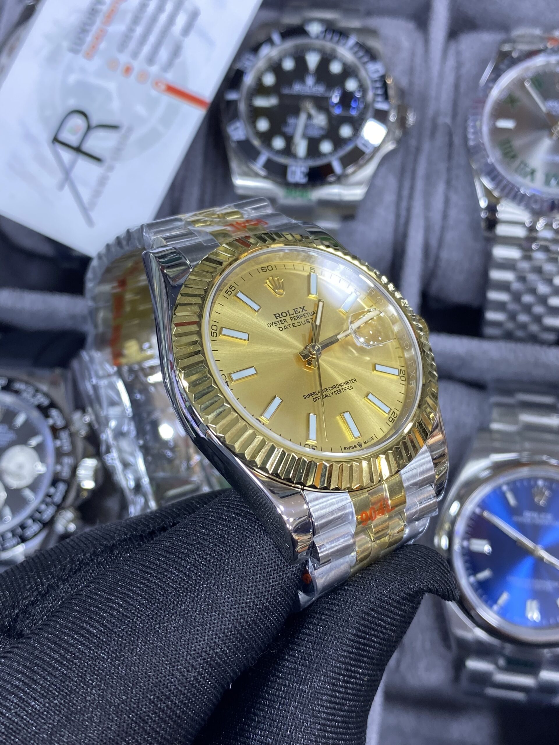 Rolex Date Just Two-Tone Champagne Dial 41 mm