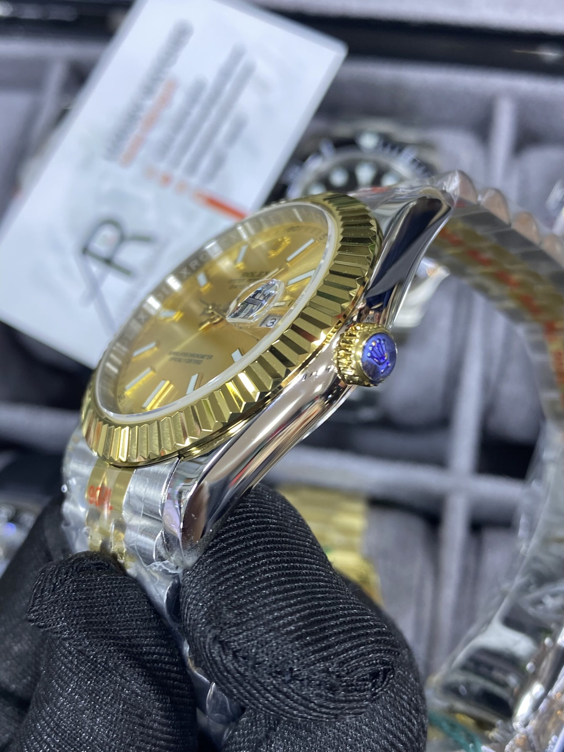 Rolex Date Just Two-Tone Champagne Dial 41 mm