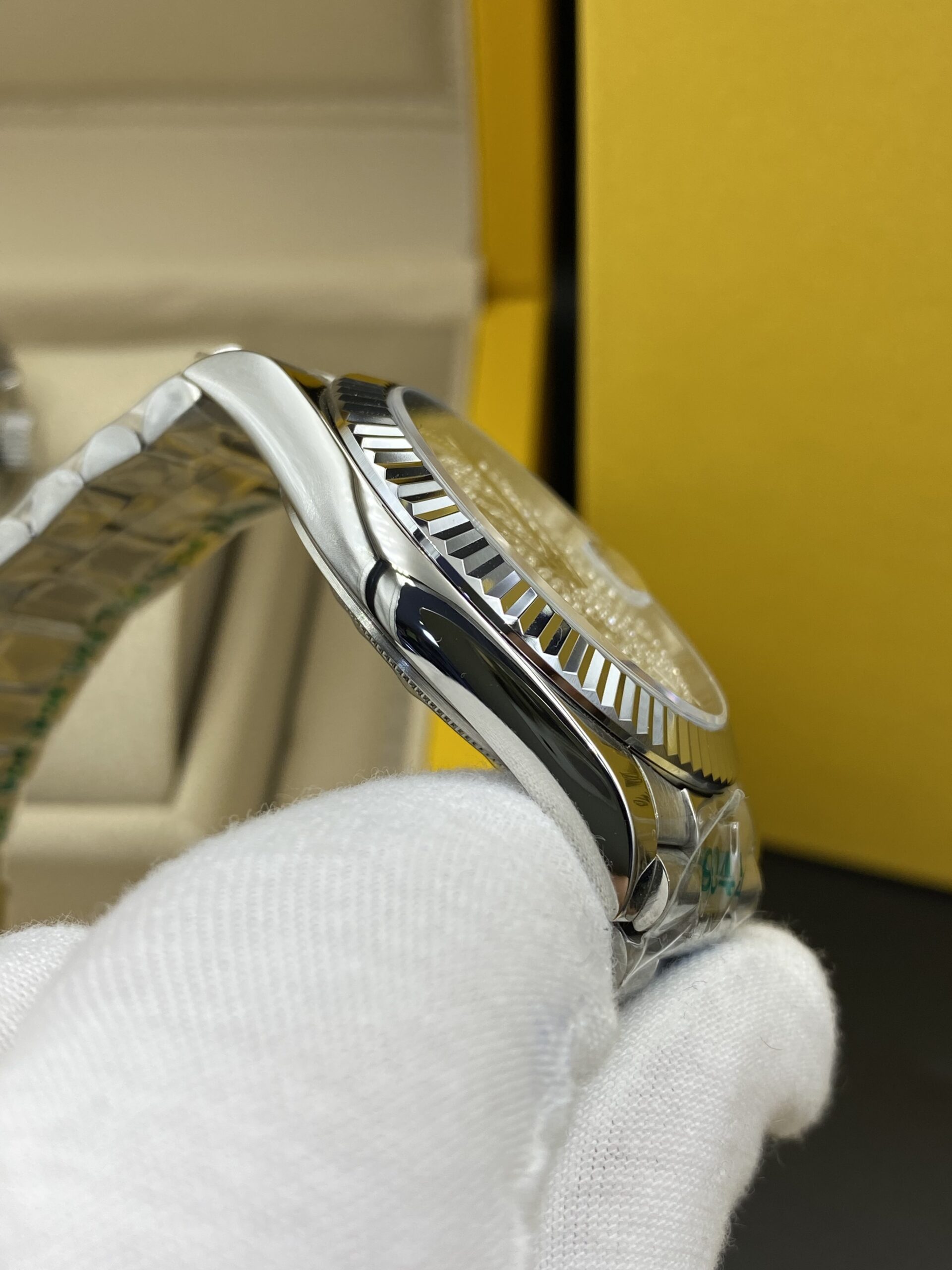 Rolex Day Date Stainless Steel Diamonds Dial 41 mm