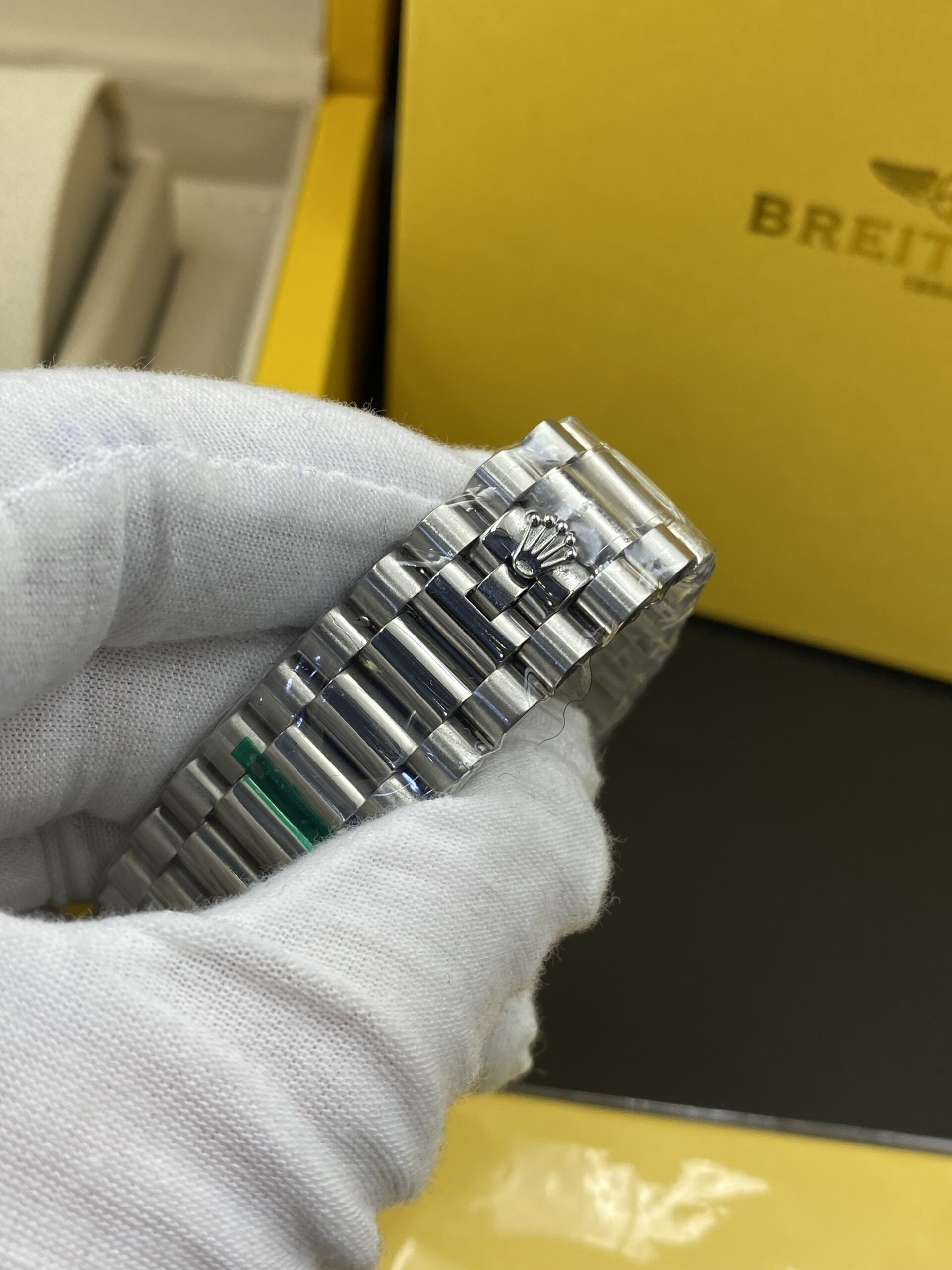 Rolex Day Date Stainless Steel Diamonds Dial 41 mm