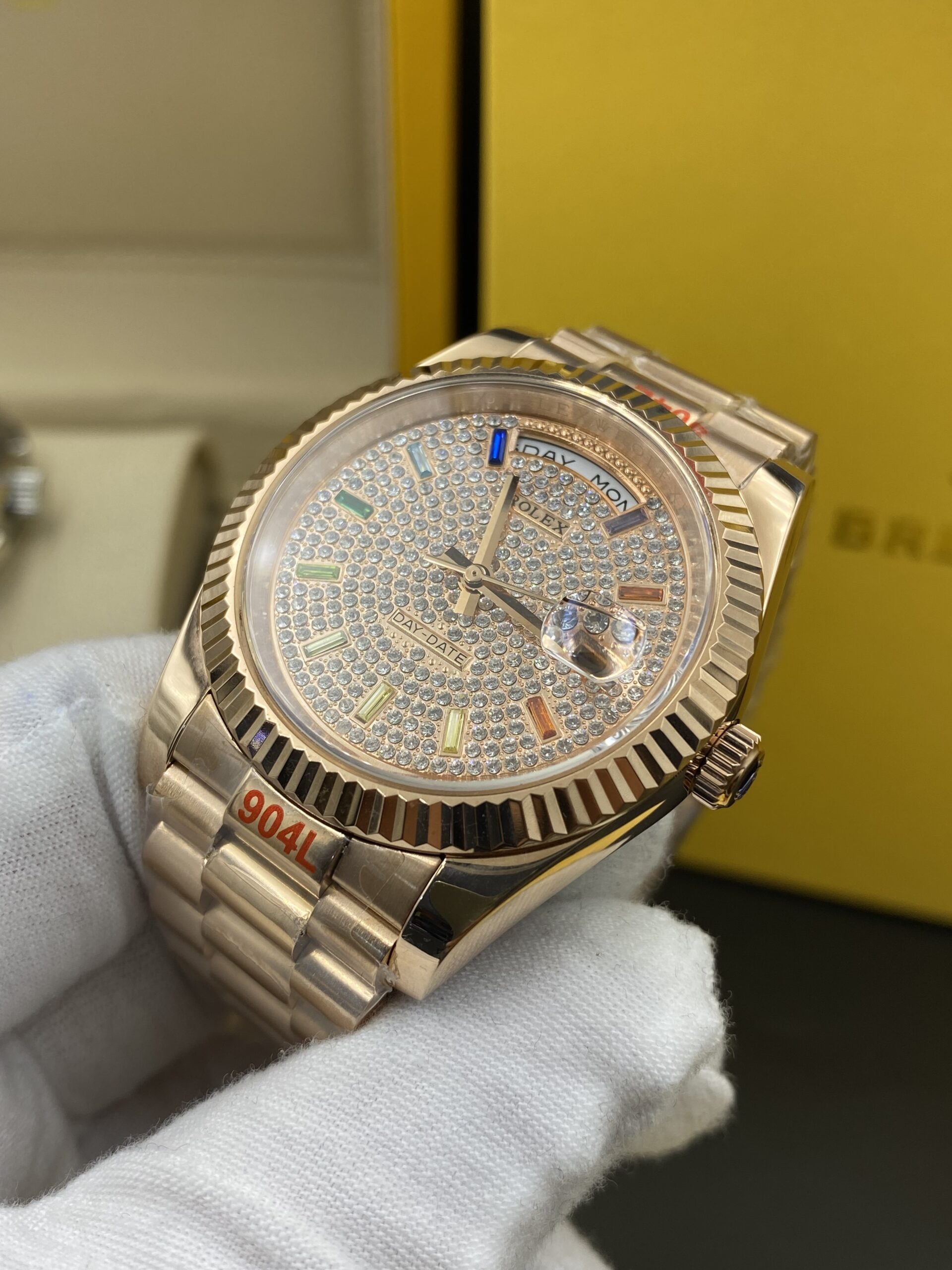 Rolex Day Date Rose Gold Diamonds Dial 41 mm