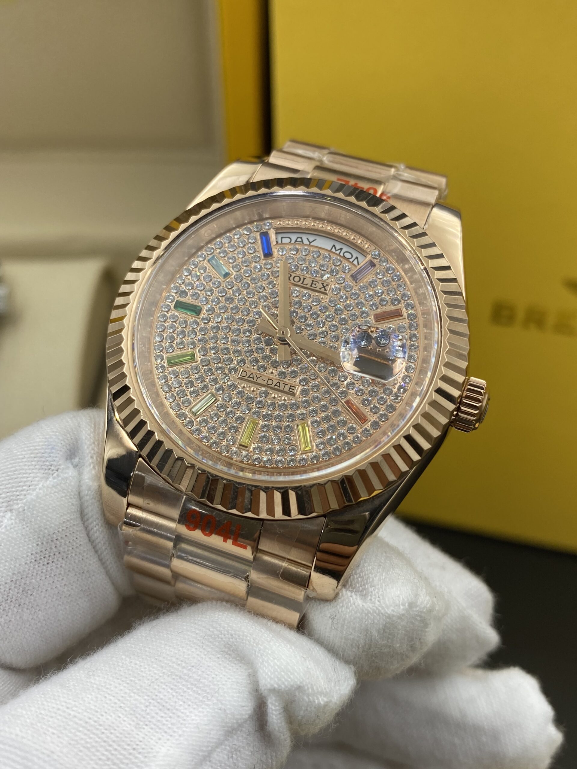 Rolex Day Date Rose Gold Diamonds Dial 41 mm
