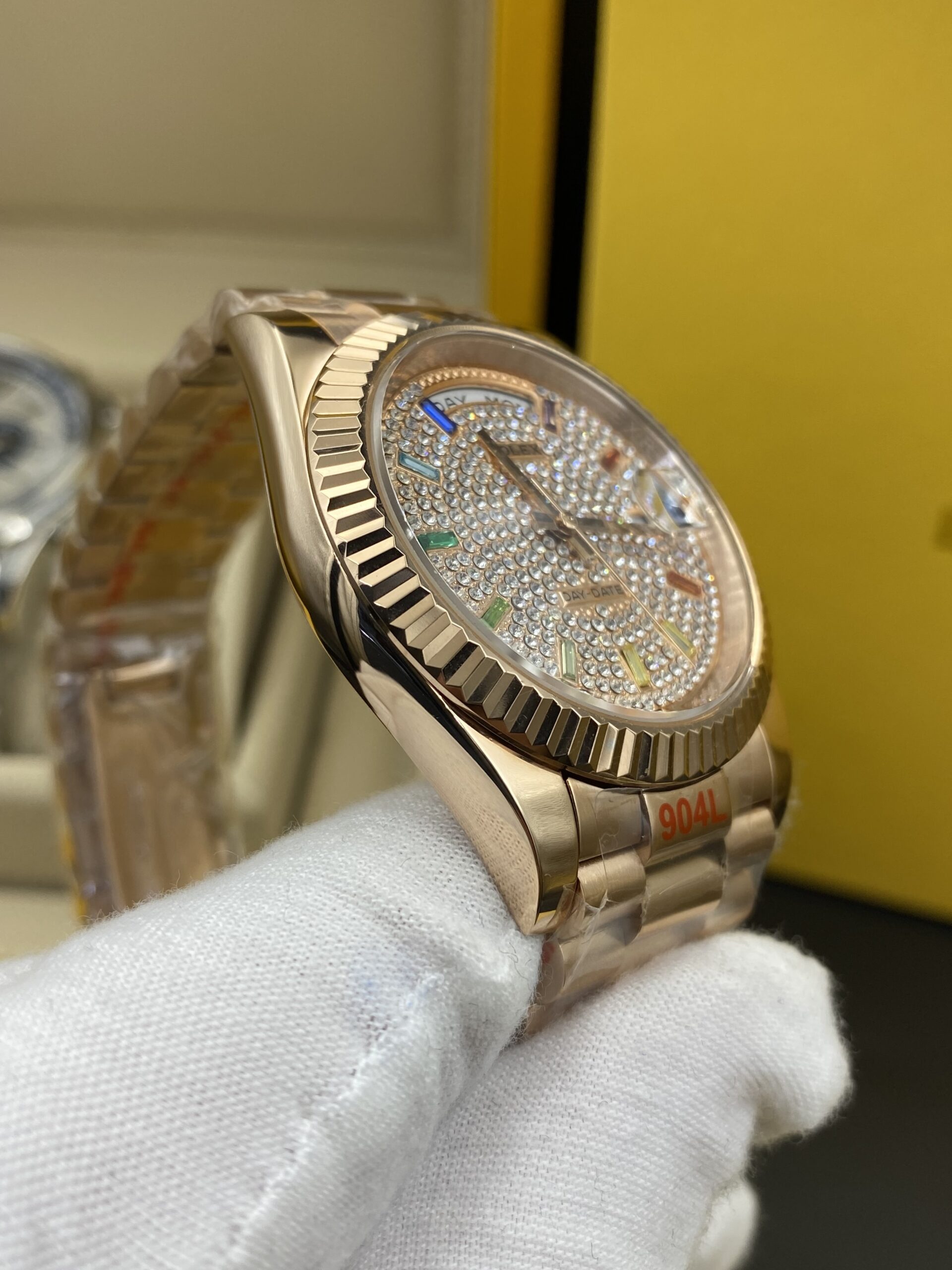 Rolex Day Date Rose Gold Diamonds Dial 41 mm