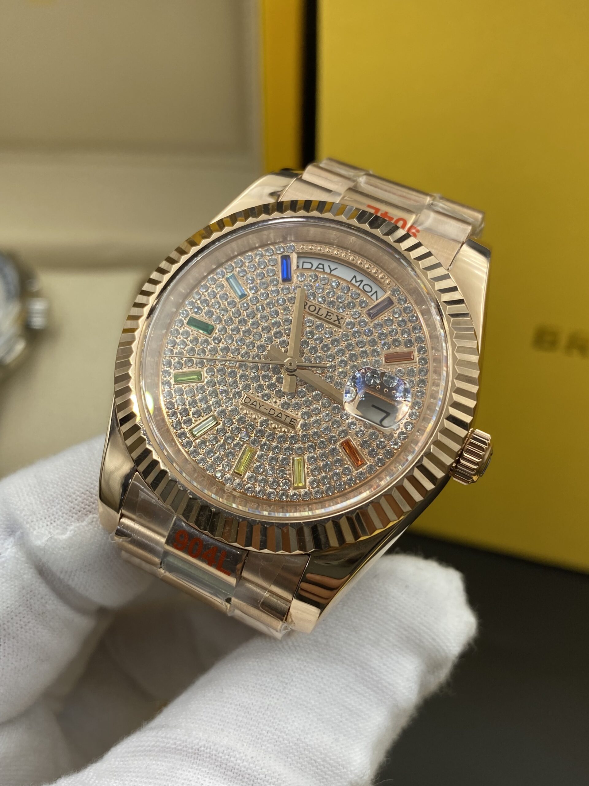 Rolex Day Date Rose Gold Diamonds Dial 41 mm