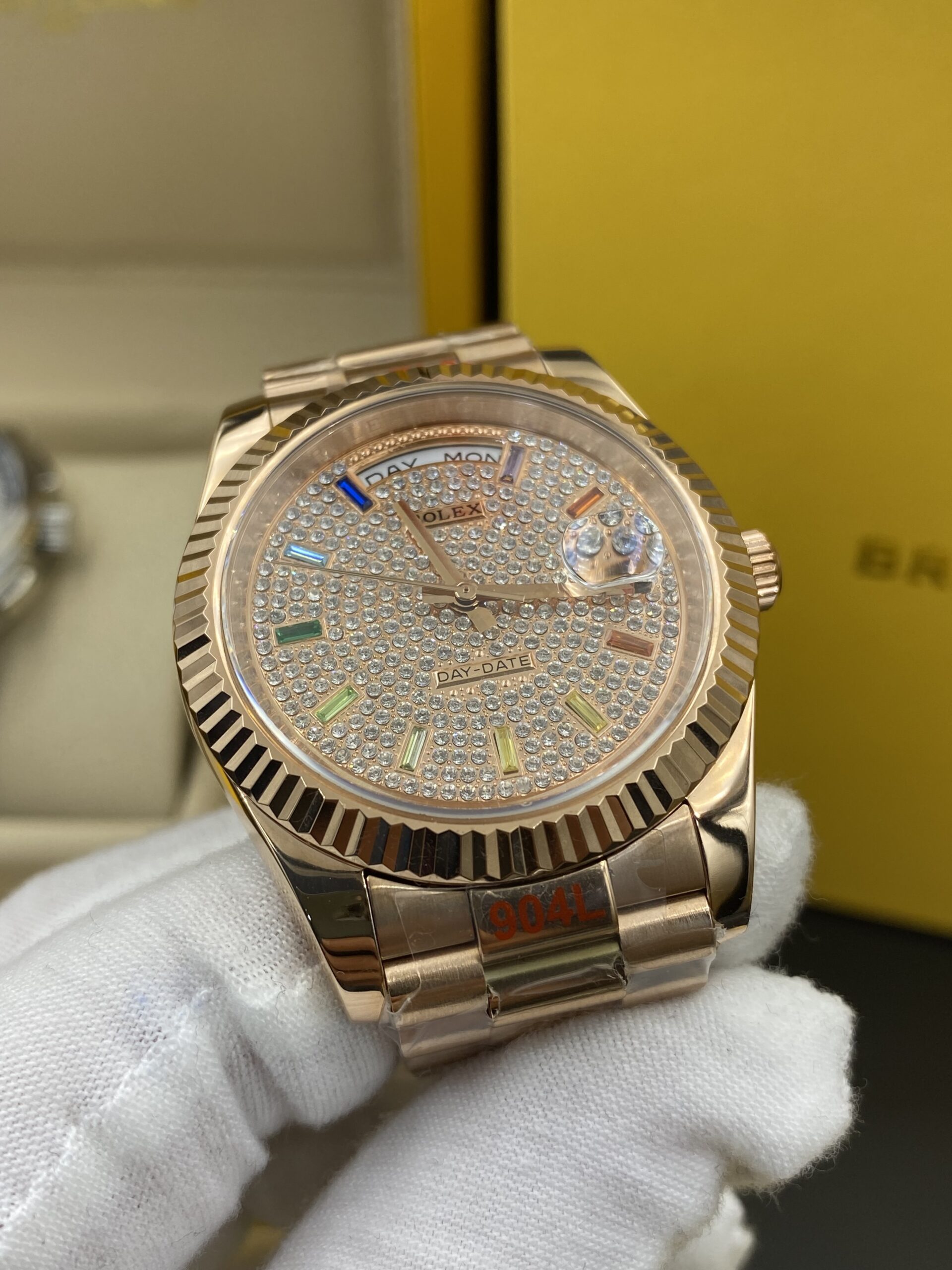 Rolex Day Date Rose Gold Diamonds Dial 41 mm