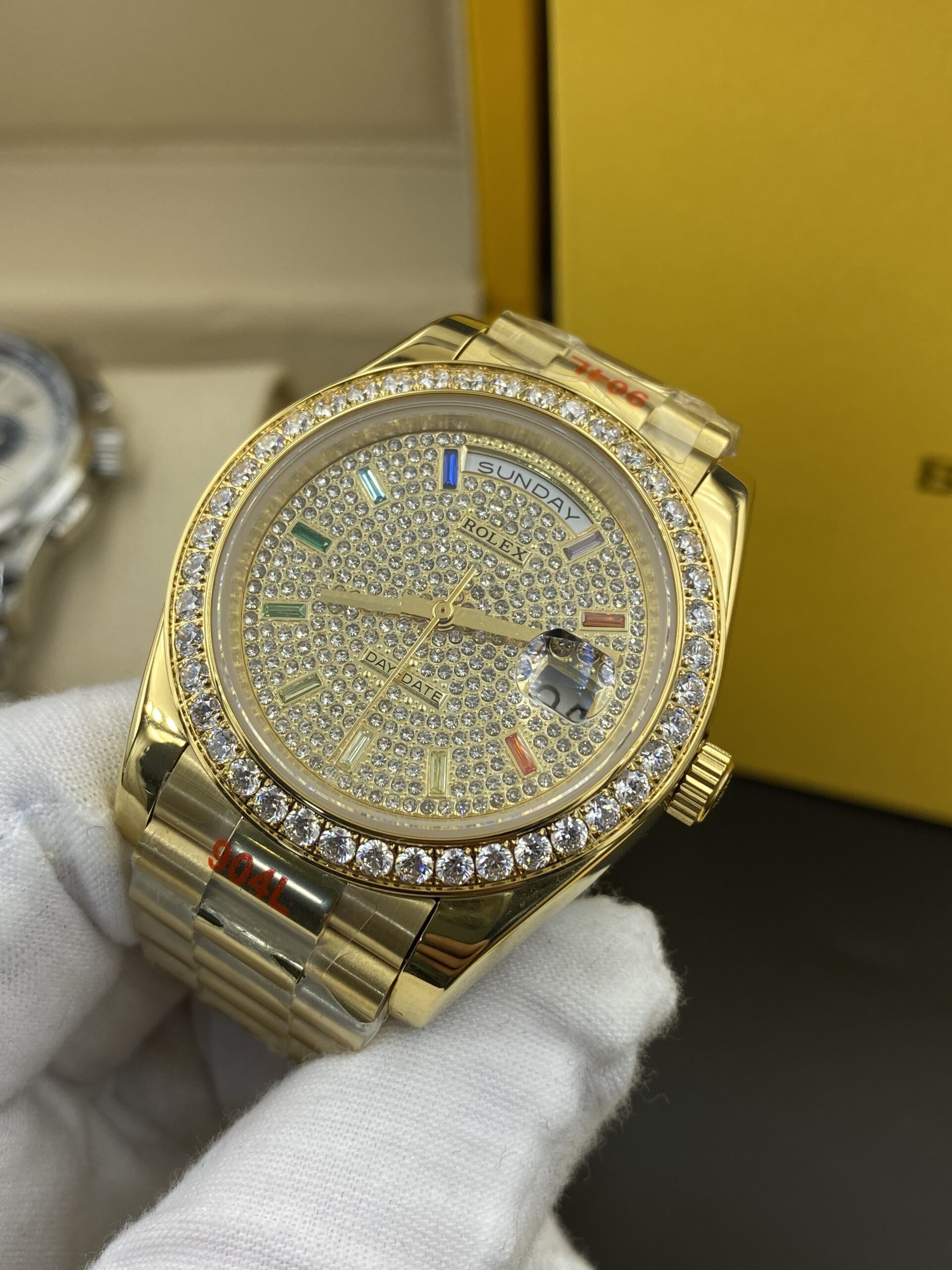 Rolex Day Date Gold Diamonds Dial 41 mm