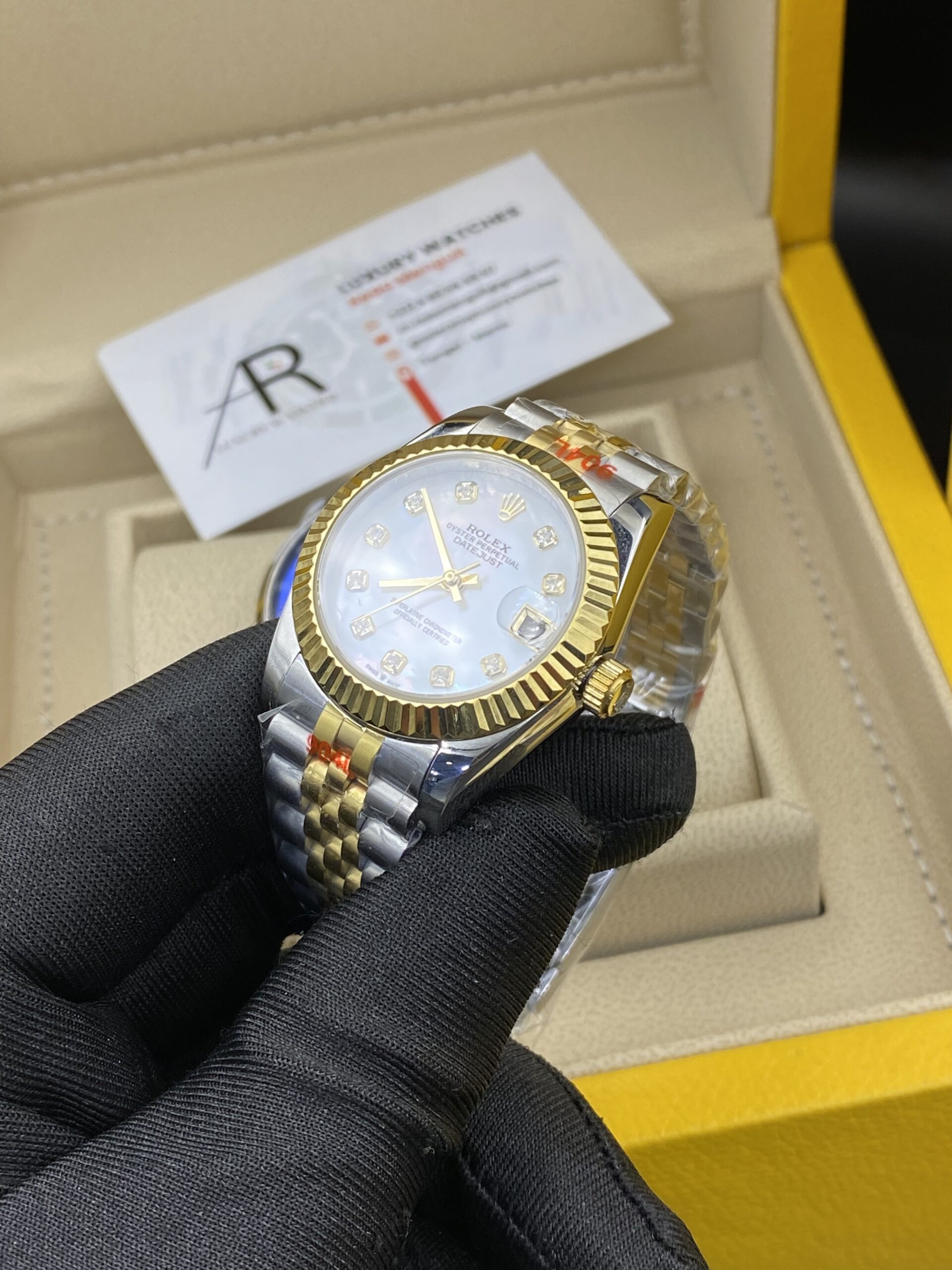Rolex Date Just Two-Tone White Dial 31 mm