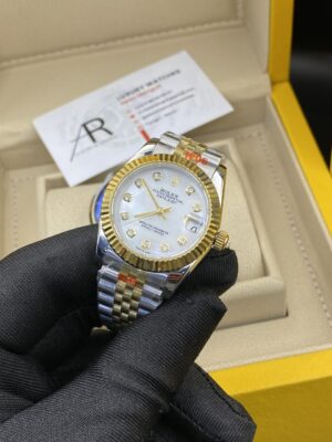 Rolex Date Just Two-Tone White Dial 31 mm