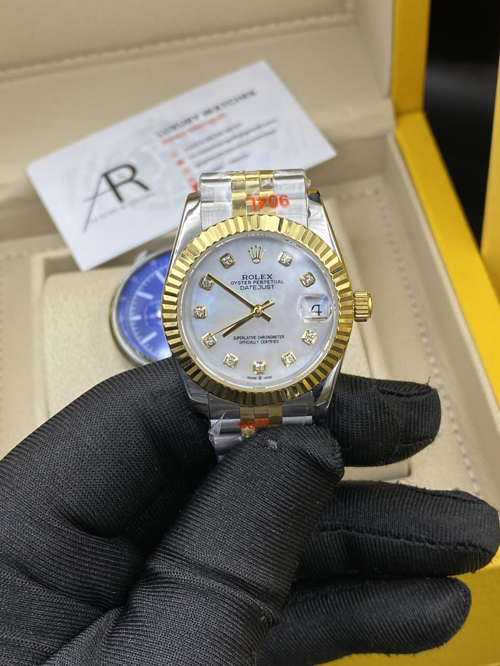 Rolex Date Just Two-Tone White Dial 31 mm