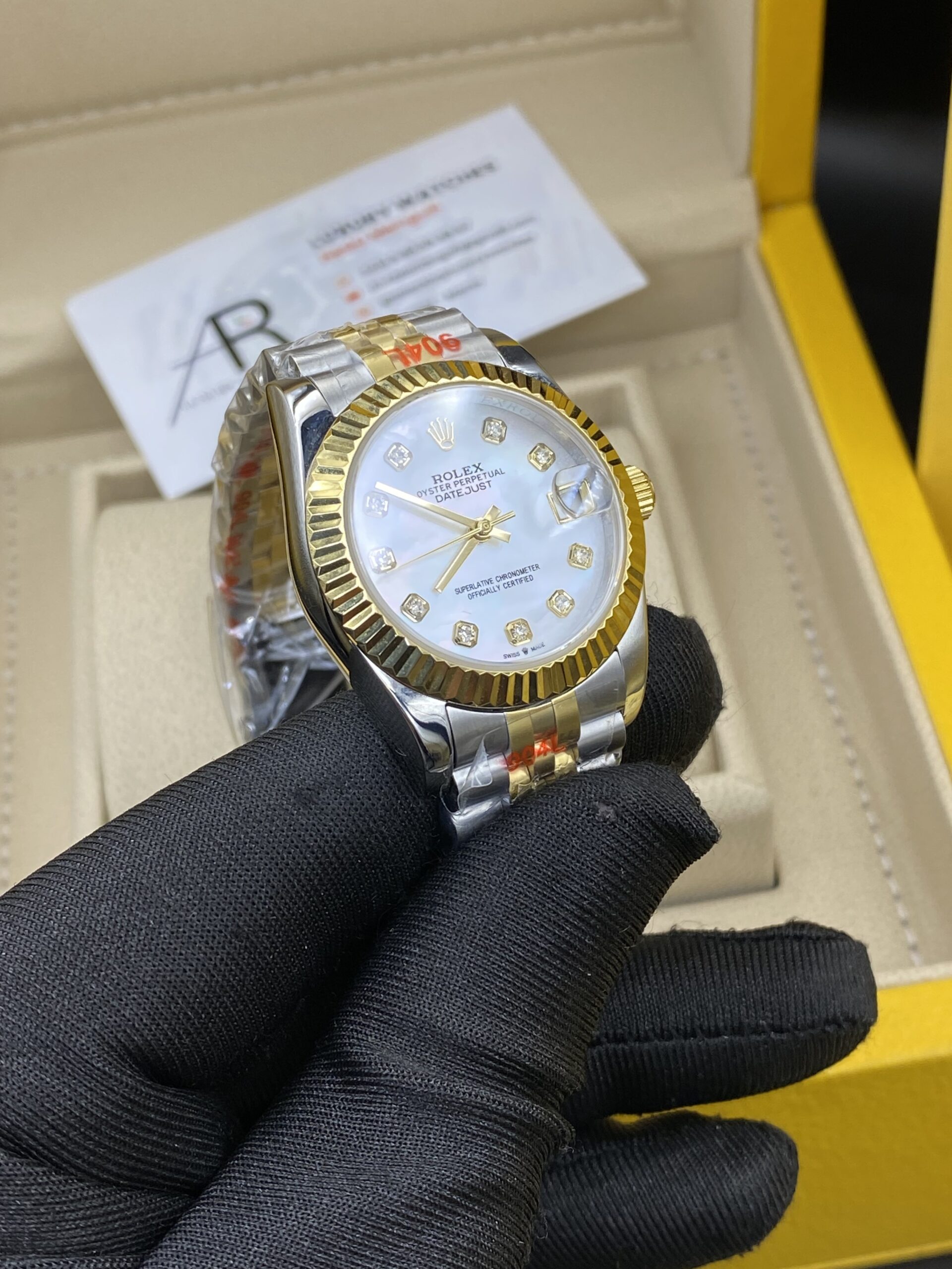 Rolex Date Just Two-Tone White Dial 31 mm