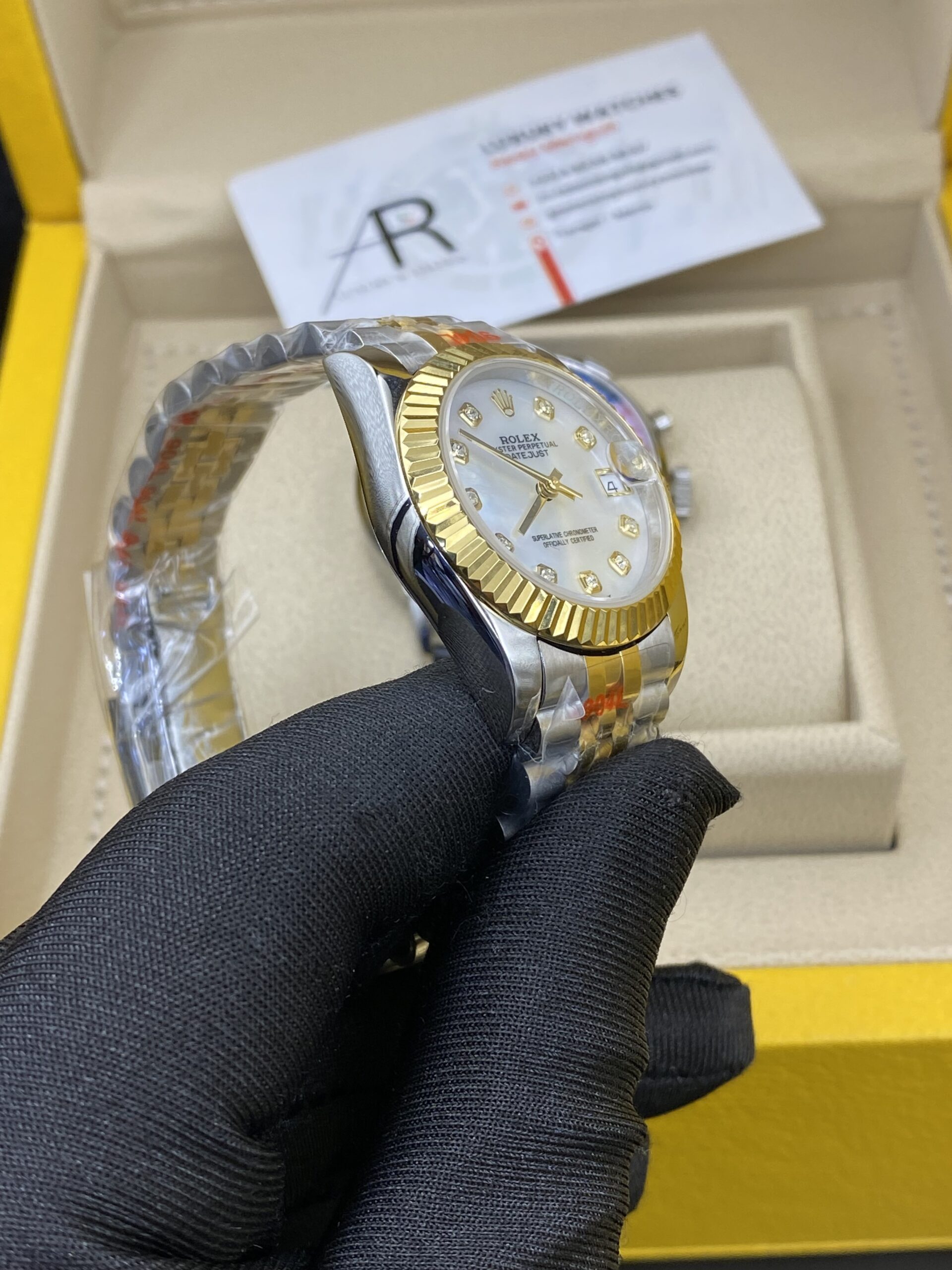 Rolex Date Just Two-Tone White Dial 31 mm