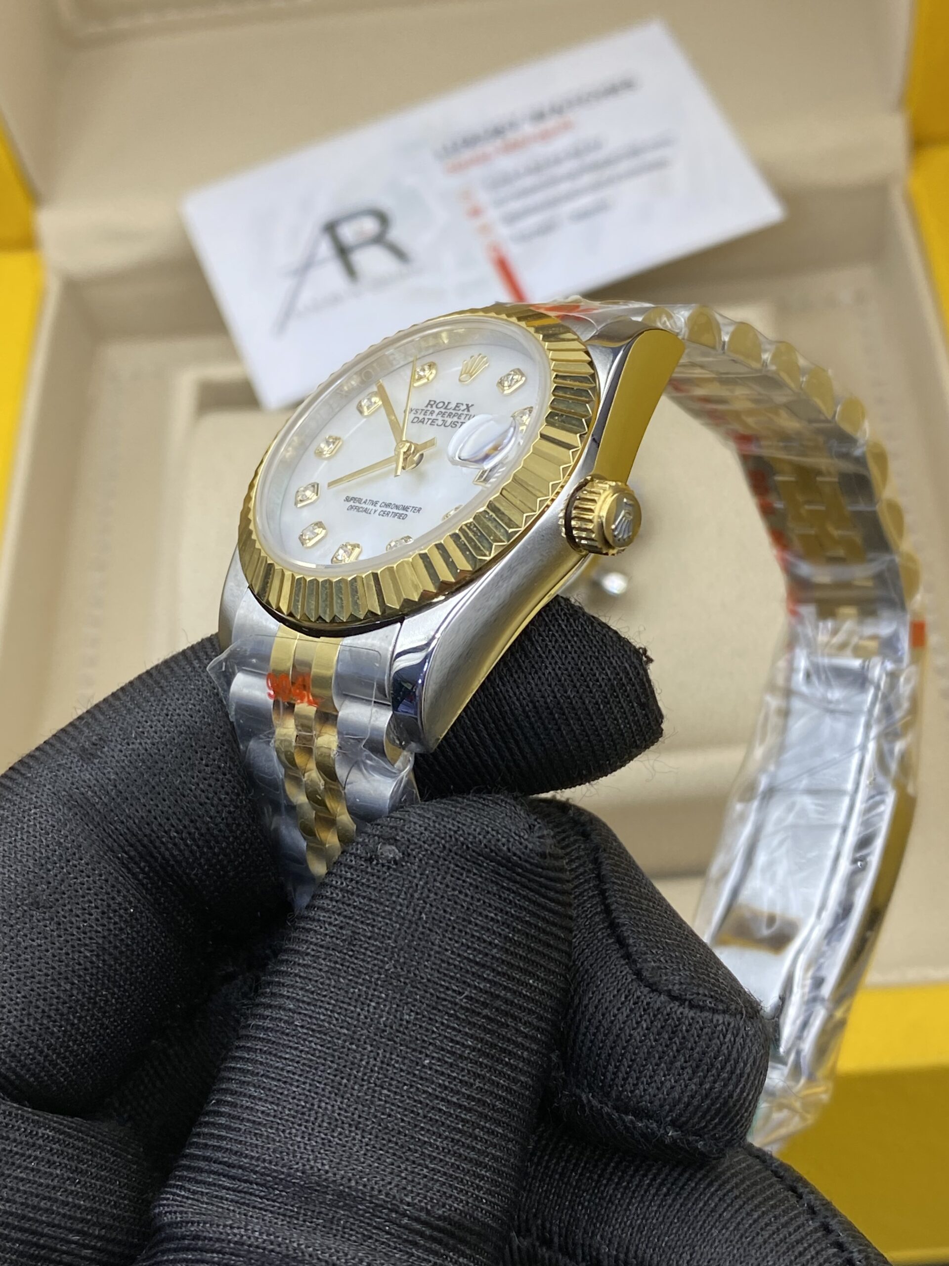 Rolex Date Just Two-Tone White Dial 31 mm