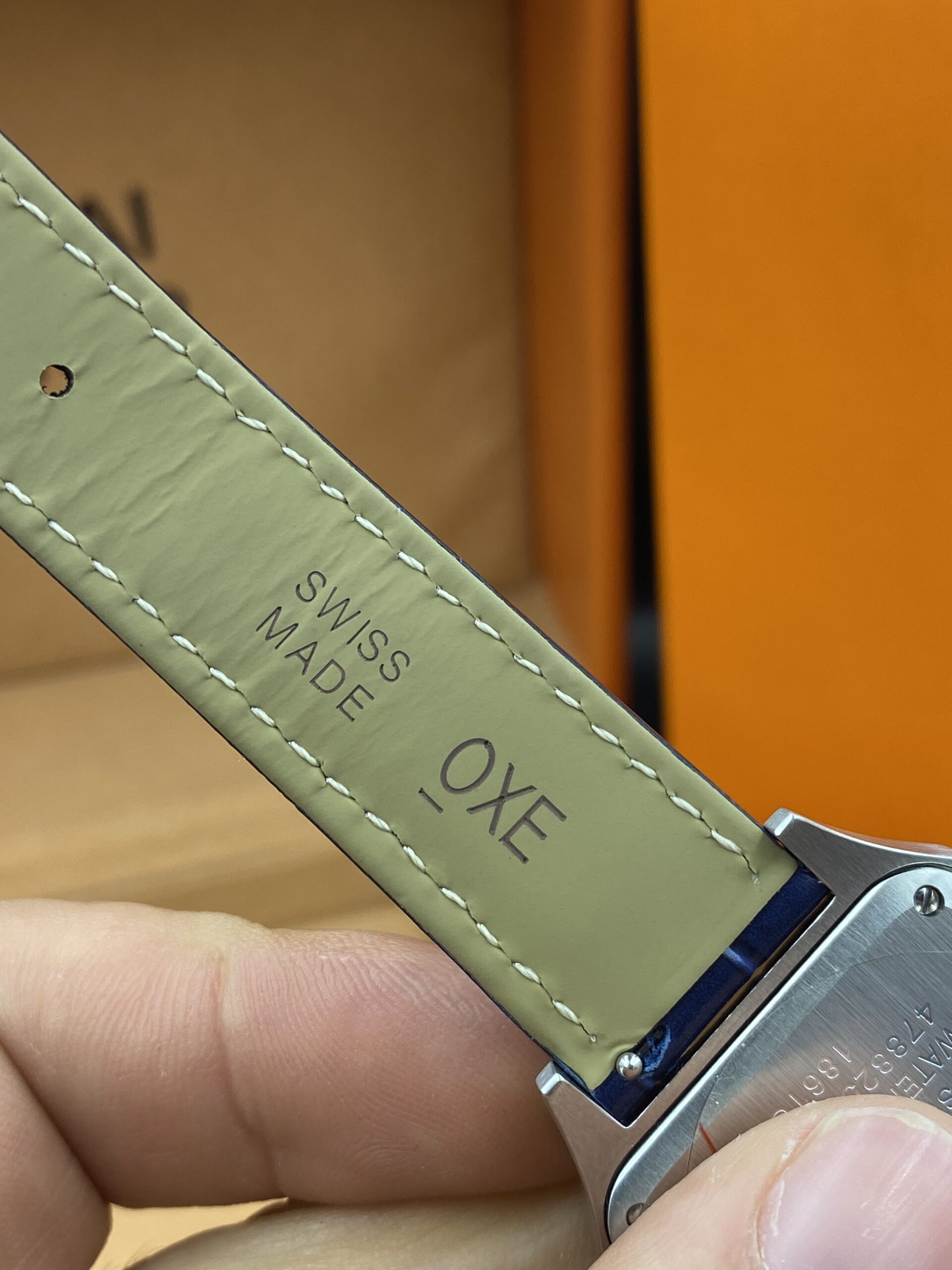 Cartier Dumont White Dial Bleu Straps