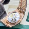 Rolex Date Oyster Perpetual Land-Dweller Rose Gold White Dial 41 mm